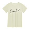 thumbnail image 3 of JIRNDf T-Shirts pour Femmes Hauts Tendance Été Printemps Mode Décontractée Imprimé Floral Manches Courtes T-Shirts Graphiques Mignons pour Femmes Chemises Beige G, 3 of 3