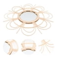 thumbnail image 3 of Miangastore 1Pack Woven Wall Hanging Mirror Rattan Round Mirror Home Decor Khaki 50x6.7in, 3 of 8