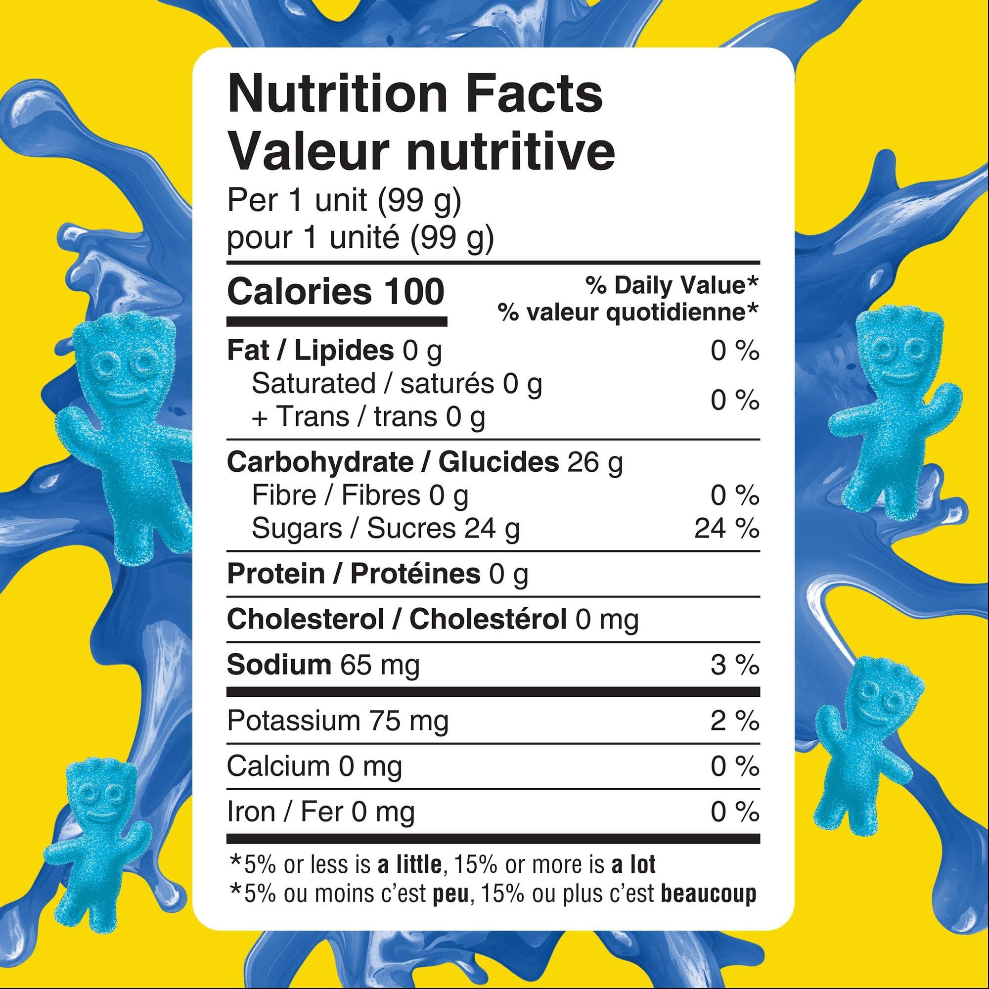 Goûters à la gelée Sour Patch Kids Snack Pack Framboise Bleue, Saveurs Naturelles
