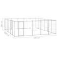 thumbnail image 4 of vidaXL Chenil Extérieur pour Chien Acier Galvanisé 36,3 M2, 4 of 4