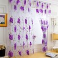 thumbnail image 1 of Fridja 1 PCS Vines Leaves Tulle Door Window Curtain Drape Panel Sheer Scarf Valances, 1 of 4