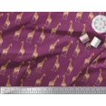 thumbnail image 3 of Soimoi Pink Rayon Fabric Dot & Giraffe Animal Fabric Prints by Yard 56 Inch Wide, 3 of 3