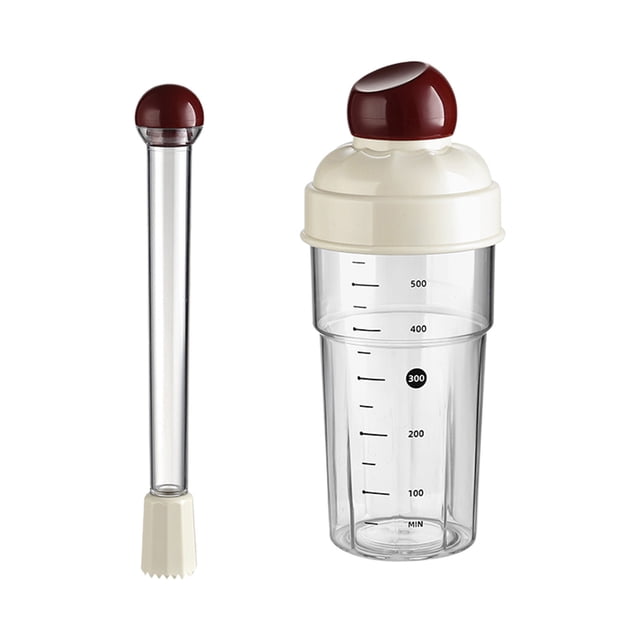 Shaker à Manivelle avec Masse à Glace et Ensemble d'Outils de Shaker Gradué pour Cocktails, Adapté aux Boutiques de Thé au Lait, Shaker à Manivelle pour Thé au Citron et Cocktails