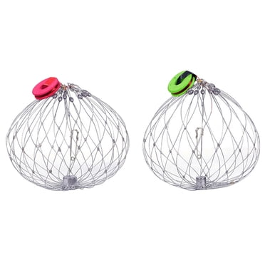 Milisten 2 Pcs Piège à Crabe en Fil d'Acier Cage Attrape-Crabe en Treillis Métallique Cage de Capture de Crabe