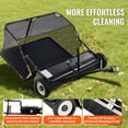 thumbnail image 4 of VEVOR Tow-Behind Lawn Sweeper 42-inch 12 cu ft Leaf Collector with Adjustable Height, 4 of 9