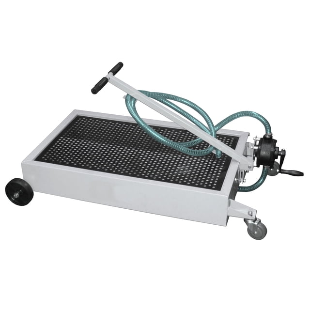 Shop Tuff Drain d'Huile Profil Bas en Acier 15 Gallons avec Pompe à Main