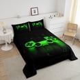 thumbnail image 4 of QUTETN Moderne Noir Bleu Joystick de Jeu Couettes et Duvets Grand Lit, 4 of 5