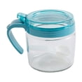 thumbnail image 2 of Glass Spice Jars, Kitchen Countertop Storage, Airtight Seasoning Containers, Flip-Top Lid Design, Transparent Refillable Pantry Organization, Includes Measuring Spoon, 2 of 6