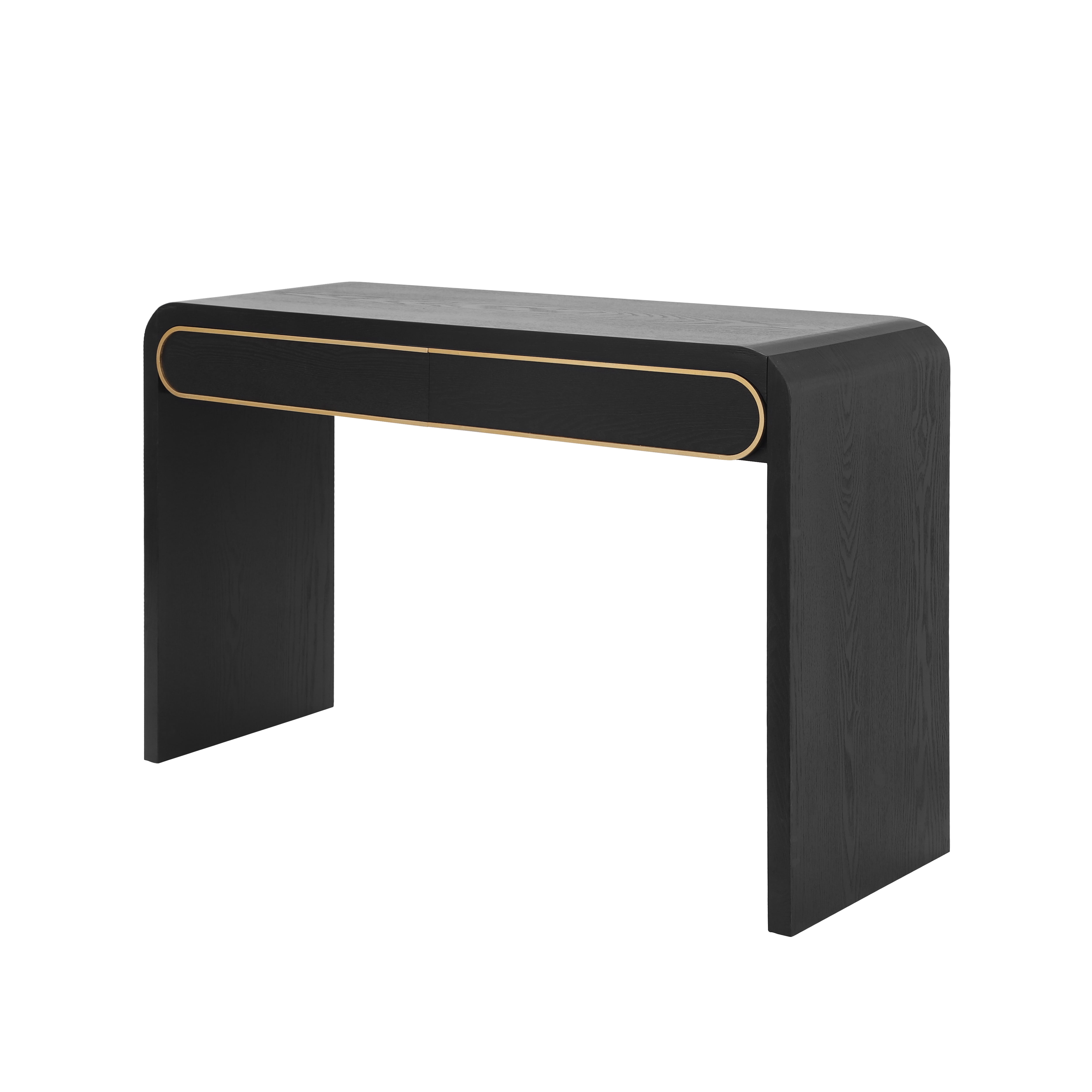 Noble House Table Console en Bois de Luxe avec Tiroir, Table Étroite pour Entrée et Canapé pour Salon, Couloir Ou Hall d'Entrée, Noir