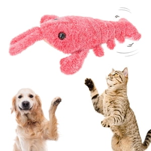 Meitianfacai Floppy Lobster Jouet interactif pour chien 2024 Nouveau jouet de chien interactif drôle saut de chien jouets de chien en mouvement pour chiens moyens apaisant les jouets de chiens puppy study jouets de Chew, rose