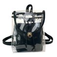 thumbnail image 1 of Small Travel Backpack Transparent Backpack/Handbag,Transparent Multipurpose Travel Bag,Transparent Vinyl Travel Bag,Ball Game Concert Transparent Backpack with An Opaque, 1 of 7