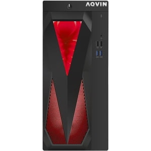 RGB Bureau PC Tour, Intel Core i5 Processeur 8GB RAM 256GB SSD WiFi Bluetooth, 4K Appui HDMI DisplayPort, Windows 11 Pro ~ AQVIN