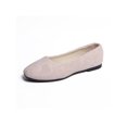 thumbnail image 1 of MAWCLOS Chaussures Décontractées pour Femmes Chaussures de Marche Confort à Enfiler Ballerines Mode Bout Carré Ballerine de Soirée Beige 7, 1 of 7