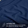 thumbnail image 2 of Bare Home Fitted Sheet - 22" Extra Deep Pocket - Premium 1800 Collection - California King, Dark Blue, 2 of 7