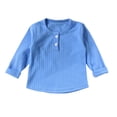 thumbnail image 1 of Funicet Long Sleeve Top,Long Sleeve Tops,Children Long Sleeve Round Neck Solid Color Top, 1 of 3