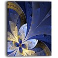 thumbnail image 2 of Blue and Yellow Large Fractal Pattern - Floral Canvas Art Print, 2 of 3