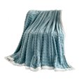 thumbnail image 1 of Bwiyojiz Home & Kitchen Decor Bedding Textiles Blankets Throws Soft Fleece Blanket Warm and Layer Double-sided All-season Solid Color, Gifts for Mom, Blue, 1 of 5