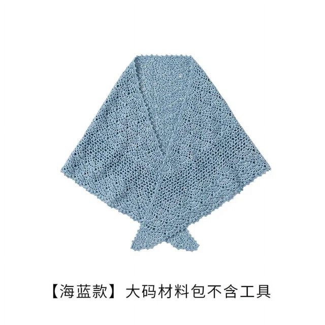 Susan‘s Family DIY Crochet Kit Triangular Shawl Materials Package Knitting and Crochet Clothing Kit Handmade Weeding Gift