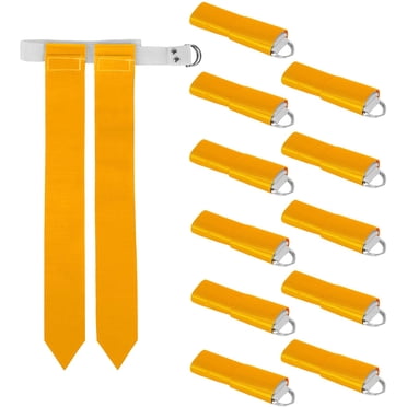 Ensemble d'Équipe de Football à Drapeaux, Lot de 12 - 12 Ceintures avec 24 Drapeaux, Accessoires pour Jeux à Drapeaux et Tactiles, Pratiques et Entraînement