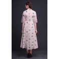 thumbnail image 2 of Bimba Leaves Ladies Button Down Print Dress A-Line Cocktail Party Shirt Dress-Small, 2 of 5