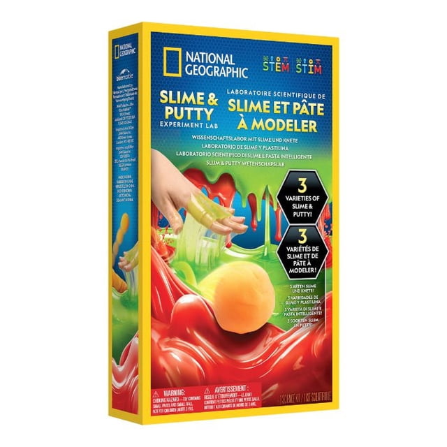 National Geographic : Laboratoire de Chimie Slime et Pâte – Coffret Scientifique STEM pour Enfants 8+ de la collection National Geographic Science Kits