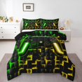 thumbnail image 2 of YST Kids Bedding Sets for Boys Room Decor, Green Yellow Gamepad Pattern, King, Black Reversible, 2 of 7