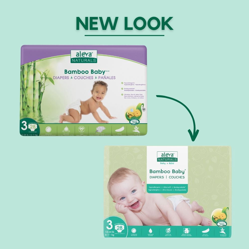 Aleva Naturals® Couches Bamboo Baby (Taille 3) - 28 Format