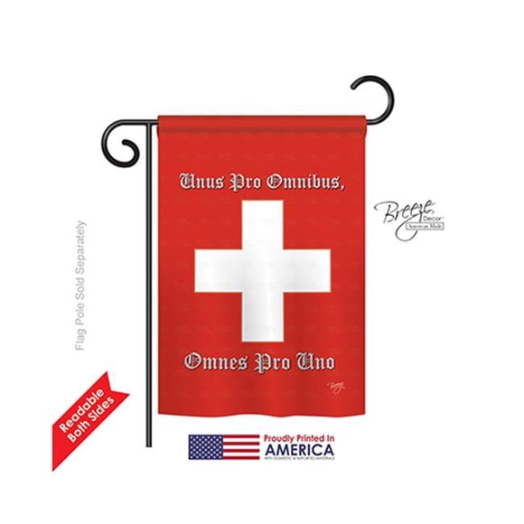 Breeze Decor 58099 Swiss 2-Sided Impression Garden Flag - 13 x 18.5 in.