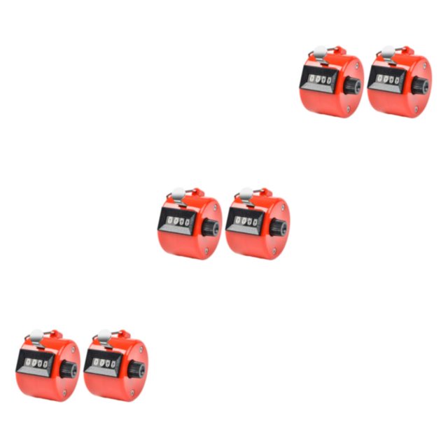maskred 2pcs Materials Unisex Manual Counting Tally For Clear Scale Clear Accurate Scale Red 3Set