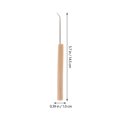thumbnail image 2 of 2pcs Wooden Crochet Needles DIY Handcraft Knitting Crochet Hooks Weaving Tools, 2 of 8