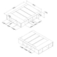 thumbnail image 4 of South Shore Avilla Full Storage Platform Bed with Wicker Baskets, in Winter Oak, 4 of 10