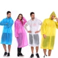 thumbnail image 2 of PVCS Ponchos de Pluie Transparents pour Adultes Réutilisables, Imperméables pour Femmes Hommes avec Capuchon, 2 of 8