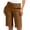 Brown#shorts for women bermuda, variant on Moxiu Chino Bermuda Shorts for Women Summer Trendy Pull On Knee Length High Waisted Comfy Stretchy Long Walking Shorts 2025 Black,XXL