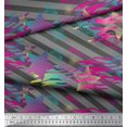 thumbnail image 3 of Soimoi Modal Satin Fabric Star & Diagonal Stripe Fabric Prints By Yard 42 Inch Wide, 3 of 3