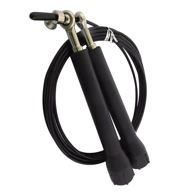 ZheElen Speed Skipping Wire Rope Indoor Outdoor Jumping Rope Weight Loss Exercise Home Gym Workout Tool, Black