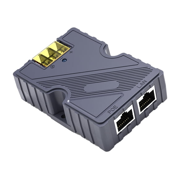 GigE PoE Injector, 3A Gigabit PoE Injector 48-57V Efficient Power Supply ESD Protection Rapid Data Transmission Flexible for Satellite