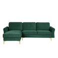 thumbnail image 2 of Lifestyle Solutions Canapé Sectionnel Leland en Tissu Vert Rembourré, 2 of 7