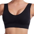 thumbnail image 3 of Bra Sets for Women Full-Coverage Bra Feature V-Neck Soft Bra Style W-1248 Black 3XL, 3 of 3