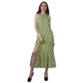 thumbnail image 1 of Moomaya Robe de Vacances pour Femmes en Rayonne, Col Licou, Sans Manches, Fente avant, Robe Imprimée, 1 of 4