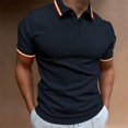 thumbnail image 1 of ylioge Mens Casual Golf Tees Shirts Pullover Short Sleeve Tshirts Shirt Button Collared Basic Solid Color Loose Comfort Relaxed Office Work Tops, 1 of 8