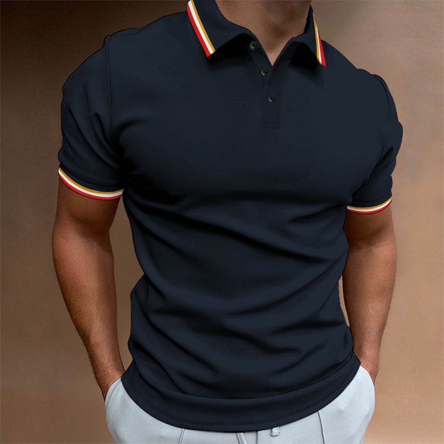 ylioge Mens Casual Golf Tees Shirts Pullover Short Sleeve Tshirts Shirt Button Collared Basic Solid Color Loose Comfort Relaxed Office Work Tops