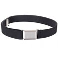thumbnail image 1 of Ceinture Élastique Ajustable pour Enfants avec Boucle Carrée Argentée - Noir, 1 of 1