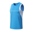 thumbnail image 5 of JDQJBZ Men's Tank Undershirts Solid Color Crew Neck Ice Silk Cool Tops, 5 of 5