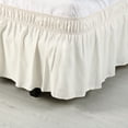 thumbnail image 2 of PiccoCasa Bed Skirt Polyester Elastic Wrap Around Dust Ruffle, King Beige, 2 of 9