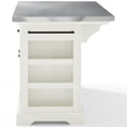 thumbnail image 4 of Crosley Julia Stainless Steel Top Kitchen Island in White, 4 of 11