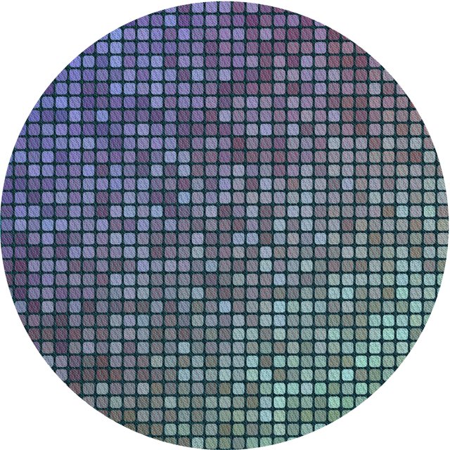 Ahgly Company Tapis Rond Lavable en Machine Intérieur Transitionnel Bleu Koi, 8 Pieds Rond