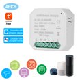 thumbnail image 1 of Mistaha 4PCS Tuya MINI DIY One Way Smart Switch Small Body APP Remote Control WiFi Switch Timer Light Switch Compatible With Home/Nest &, 1 of 8