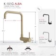 thumbnail image 3 of Stylish Single Handle Brushed Gold Foldable Kitchen Faucet, 3 of 12