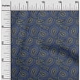 thumbnail image 2 of oneOone Velvet Black Fabric Asian Paisley Block Sewing Craft Projects Fabric Prints By Yard 58 Inch Wide, 2 of 5