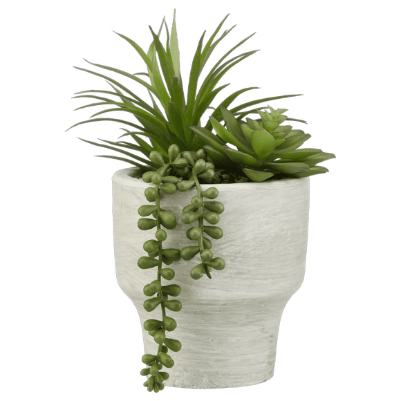 Plante artificielle succulente en pot blanc fausse plante Bouclair pour salon et bureau